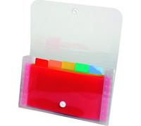 EXACOMPTA Porte-documents Crystal 6 compartiments transparent 180 x 110 mm