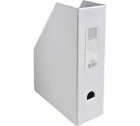 Exacompta Porte-revues 90166E A4 Dos 10 cm 25x31 cm Carton rigide Plastifié Blanc