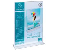 Exacompta Distributeur prospectus sur table Réf.73158D 3 compartiments Monobloc Format DL Cristal