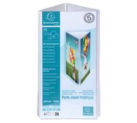 Exacompta Présentoir de documents tryptique DL Cristal - Transparent