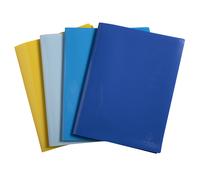 Exacompta - Réf. 88120E - 1 Protège-documents Bee Blue - 30 pochettes cristal lisse - 60 vues - pour A4 - dim 24 x 32 cm - couverture en PP recyclé semi-rigide - 4 couleurs aléatoires