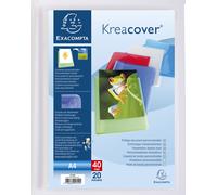 Protège-documents Exacompta polypropylène translucides personnalisables A4 - 20 pochettes - 40 vues - couleurs assorties