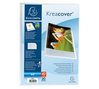 Exacompta Porte vues personnalisable Kreacover A4 - 20 pochettes - 40 vues - Blanc