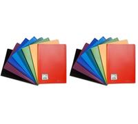 EXACOMPTA Porte vues prolypro souple grainé opaque 100 vues - A4 Couleurs assorties (Lot de 2)