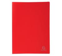 Exacompta Porte Vues Prolypropylène Souple Pochettes Grainées Opaque 80 Vues A4 Rouge
