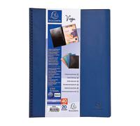 Exacompta Porte vues Vega A4 - PVC - 20 pochettes - 40 vues - Bleu