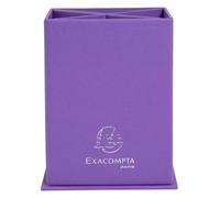 EXACOMPTA Pot à crayons carré 4 compartiments carton Teksto - Violet