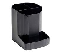 Exacompta Pot à crayons Mini-Octo Ecoblack – Polypropylène recyclé – Noir – 1 unité