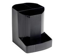 Exacompta Pot à crayons Mini-Octo Ecoblack – Polypropylène recyclé – Noir – 1 unité