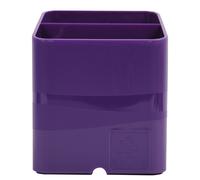 Exacompta - Réf. 67720D - 1 Pot à crayons PEN-CUBE Iderama - Avec 2 compartiments de taille et de hauteur différentes - Dimensions 7,4x7,4x9,3 cm - Couleur Violet