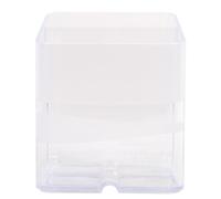 Exacompta - Réf. 67723D - 1 Pot à crayons PEN-CUBE Office - Avec 2 compartiments de taille et de hauteur différentes - Dimensions 7,4x7,4x9,3 cm - Couleur cristal