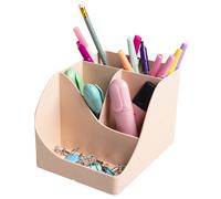 Exacompta - Réf. 69531D - 1 Pot à crayons Pen Wave Skandi Nude - 5 compartiments - 4 compartiments hauts pour les grands ustensibles et 1 compartiment bas pour les petits ustensiles