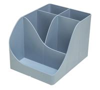 Exacompta Pot à crayons Pen Wawes Autentik en plastique recyclé - 5 compartiments - Bleu gris