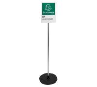 Exacompta Présentoir double face sur pied lesté Alban - A4 - Aluminium