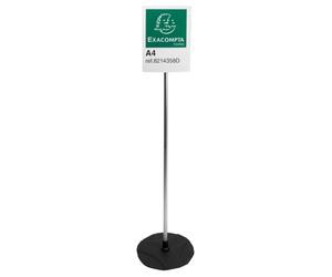 Exacompta Présentoir double face sur pied lesté Alban - A4 - Aluminium