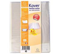 EXACOMPTA Protège-cahier 17x22 cm KOVER avec 2 Rabats Translucide Incolore