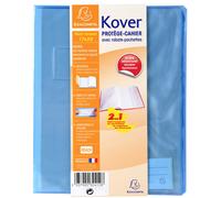 EXACOMPTA Protège-cahier translucide Kover® - 17x22cm - Couleurs assorties