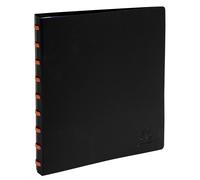 Exacompta - Réf. 86034E - 1 Protège-documents Exactive amovible à anneaux avec 30 pochettes détachables - 60 vues - 5 intercalaires couleur avec porte étiquette - pour A5 - couverture rigide noire