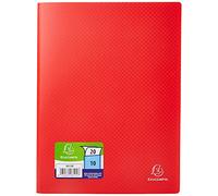 EXACOMPTA Protège-documents A4 Polypro 10 pochettes 20 vues Rouge