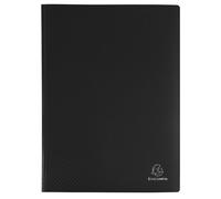 Exacompta - Réf. 8821E - 1 Protège-documents OPAK - 20 pochettes cristal lisse - 40 vues - pour format A4 - dimensions 24 x 32 cm - couverture en polypro semi-rigide - couleur noir