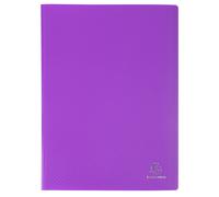 EXACOMPTA Protège-documents en polypropylène 5/10e OPAK pochettes Cristal 40 vues - A4 - Violet