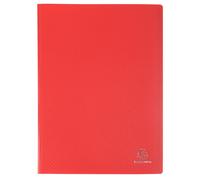 EXACOMPTA Protège-documents en polypropylène 5/10e OPAK pochettes Cristal 60 vues - A4 - Rouge