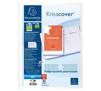 EXACOMPTA Protège-documents en polypropylène rigide Kreacover® 20 vues - A4 - Blanc