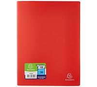 EXACOMPTA Protège-documents A4 Polypro 50 pochettes (100 vues) Rouge