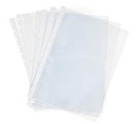 Exacompta Recharge 20 pochettes perforées A4 polypropylène 55 microns 12 trous cristal translucide
