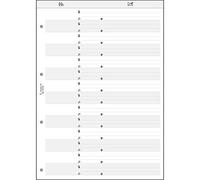 Exacompta - 29216E - Recharge perforée adresses-téléphones pour Organiseur Exatime 29 - 21 cm x 29,7 cm - 32 feuillets blancs