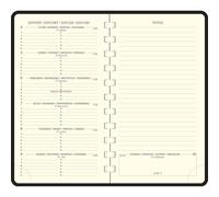 Exacompta - 16820E - Recharge agenda semainier de poche Espace 16S spiralé - 9 x 16 cm - Janvier à décembre 2025