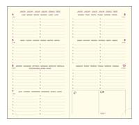 EXACOMPTA Recharge Agenda de poche Eurotime 16 8,5 x 16 cm Semainier Janvier à Décembre 2026 - Tranche or