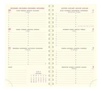 EXACOMPTA Recharge Agenda de poche Eurotime 16S spiralée 9 x 16 cm Semainier Janvier à Décembre 2026