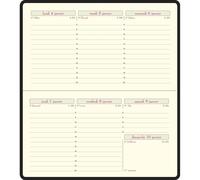 EXACOMPTA Recharge Agenda de poche Temporel 16 8,5 x 16 cm Semainier Janvier à Décembre 2026 - Tranche or