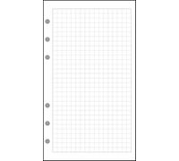 Exacompta - Recharge Agenda Exatime 17-44 feuillets quadrillés 5x5 | Papier blanc Clairefontaine- Dimensions 10, 5x17, 2 cm, Fabriqué en France