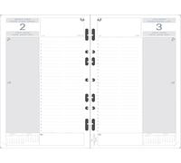 Exacompta - Recharge Agenda Exatime 21 Journalier 1er semestre 2027 | Janvier à Juin, 1 Jour/page, RDV par 1/2 h, Coins détachables, Papier blanc Clairefontaine, Fabriqué en France