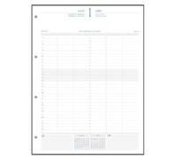 Exacompta 29250E Recharge pour Organiseur Exatime 29 Journalier Millésimé Annuel 1er et 2eme Semestre 21 x 29.7 cm Janvier à Décembre 2024