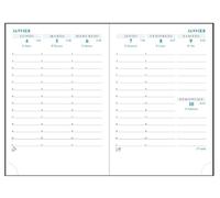 Exacompta 13870E - Recharge agenda semainier de poche Horizons 13 - 9 x 13 cm - Janvier à décembre 2026 - Tranche or