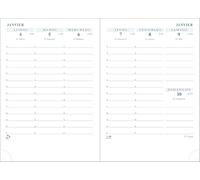 Exacompta 13872E - Recharge agenda semainier de poche Horizons 13 - 9 x 13 cm - Janvier à Décembre 2026 - Tranche naturelle