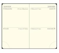 Exacompta 11820E - Recharge agenda de poche Mini 11 - 2 Jours/page - 7,5 x 11,5 cm - Janvier à décembre 2026 - Tranche or