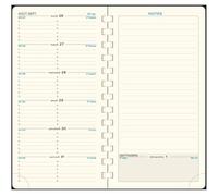 Exacompta - 17822E - Recharge agenda semainier de poche Espace 17S spiralé - 17,5 x 9 cm - Janvier à décembre 2026 - Coloris aléatoire