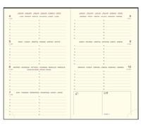 Exacompta 16870E - Recharge agenda semainier de poche Eurotime 16 - 8,5 x 16 cm - Janvier à décembre 2026 - Tranche or