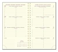 Exacompta - Recharge Agenda semainier Eurotime 16S 9x16cm - Janv à déc 2027 | La Semaine sur 2 pages, 7 jours, RDV par heure, Papier ivoire Clairefontaine, Spirale, Répertoire, Fabriqué en France
