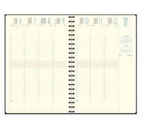 Exacompta 24868E - Recharge agenda de bureau Eurotime 24S Spiralé - 16 x 24 cm - Semainier janvier à décembre 2026 - Papier ivoire