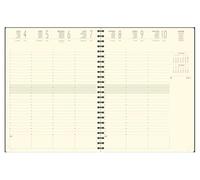 Exacompta Recharge Agenda semainier Eurotime 27S 21x27cm - Janv à déc 2027 | Tranche naturelle, Semaine sur 2 pages 7 jours complets, RDV par 1/2 h, Papier ivoire Clairefontaine, Fabriqué en France