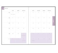 Exacompta 200832E - Recharge agenda de bureau Lady 20 - 21 x 15 cm - Semainier janvier à décembre 2026 - Papier blanc