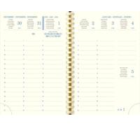 Exacompta Recharge Agenda semainier SAD 13-9x13cm - Sept 2026 à déc 2027 | La semaine sur 2 pages, Spirale, Couverture amovible, Papier ivoire Clairefontaine, Fabriqué en France