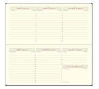 Exacompta Recharge Agenda semainier Temporel 16-8,5x16cm Janv à déc 2027 | La Semaine sur 2 pages à l'italienne, RDV par heure, Tranche dorée, Répertoire
