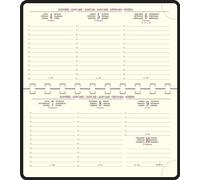 Exacompta Recharge Agenda Semainier Temporel 16S - 9x16cm - Janv à déc 2027 | La Semaine sur 2 pages à l'italienne, RDV par heure, Tranche naturelle, Fabrication française