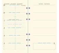 Exacompta - 18644E - Recharge Exatime 17 Pocket - 9,2 x 17 cm - Semainier janvier à décembre 2025